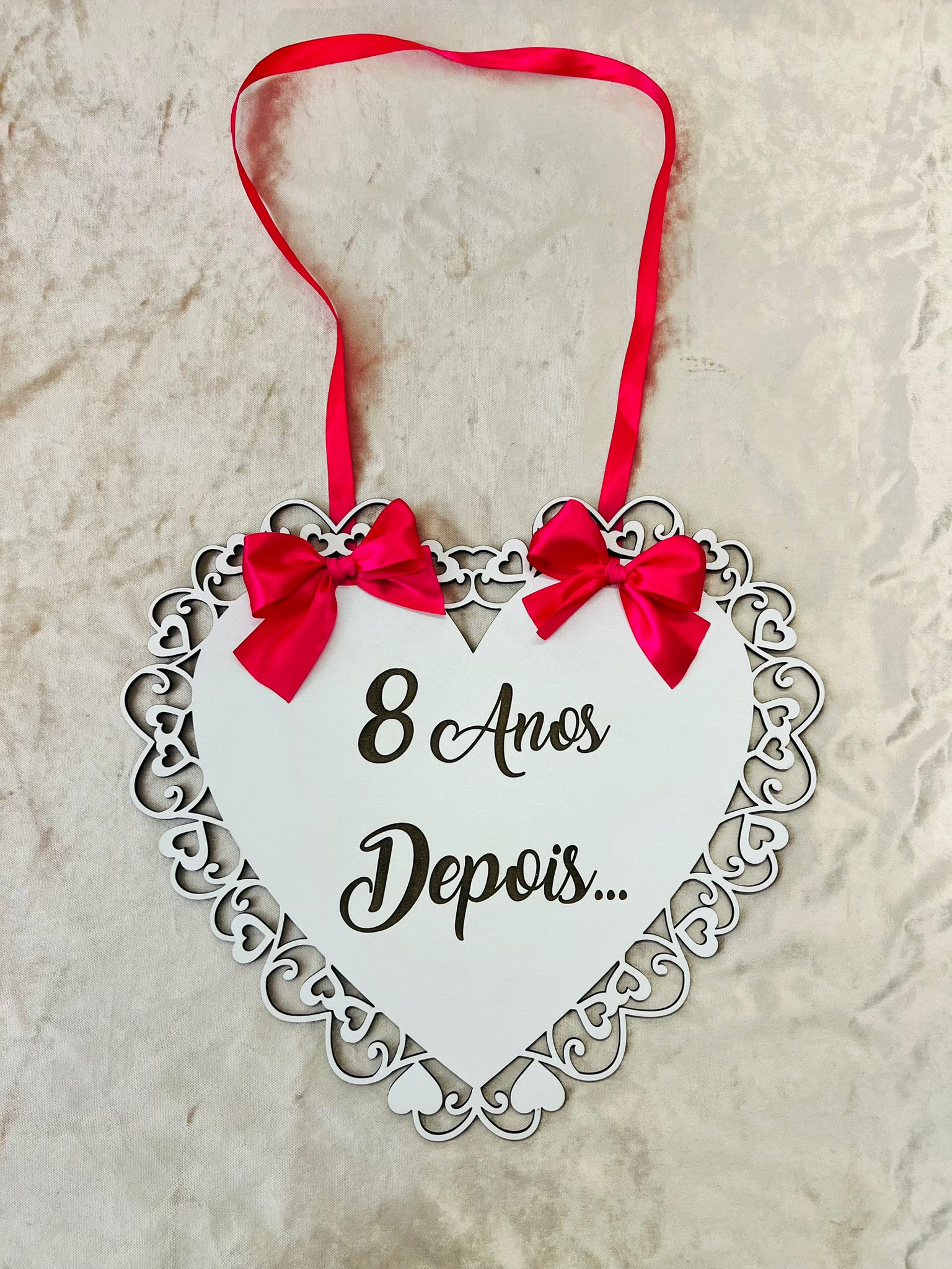 Placa decorativa comemorativa para casamento