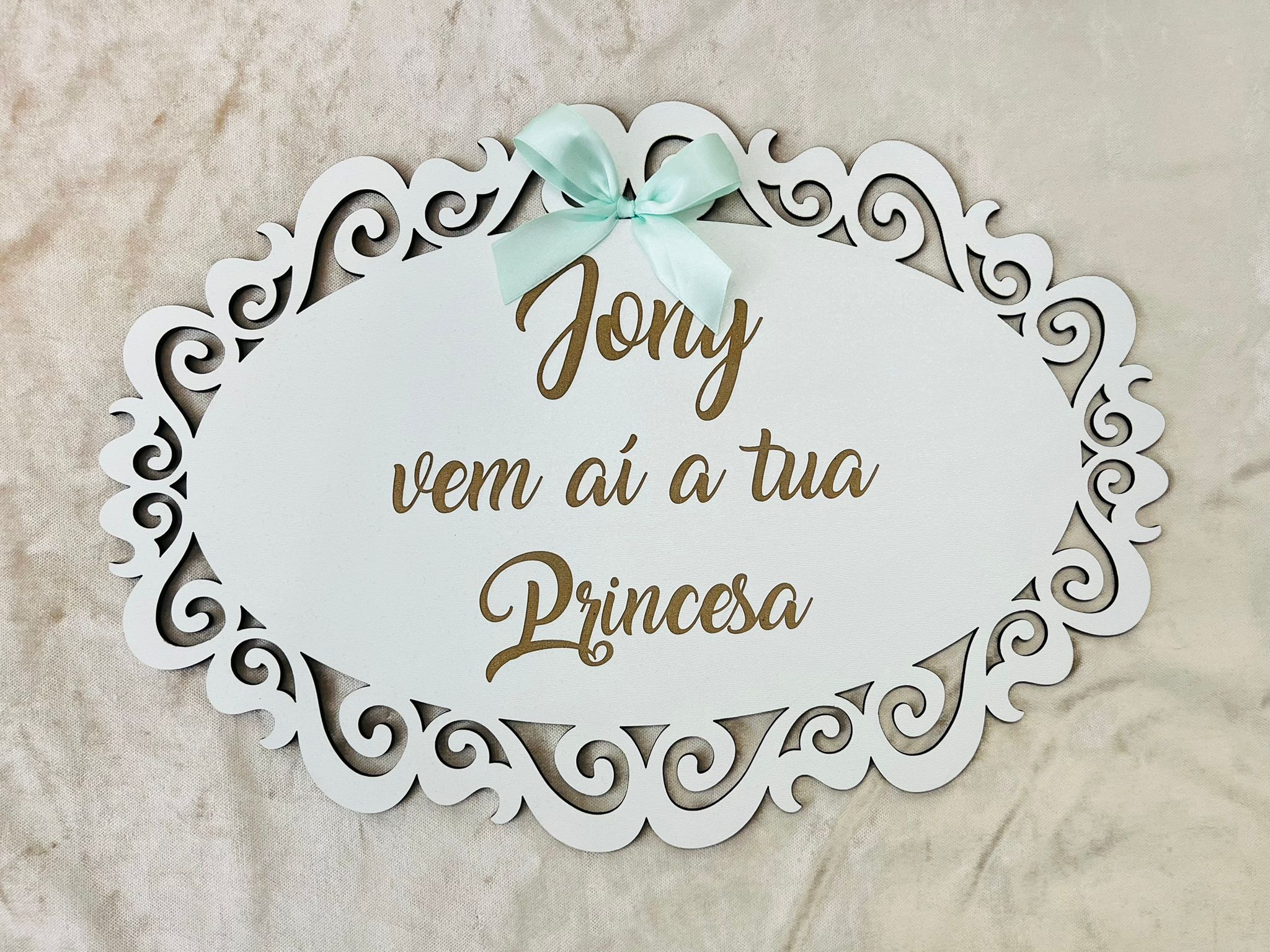 Placa decorativa personalizada para casamento