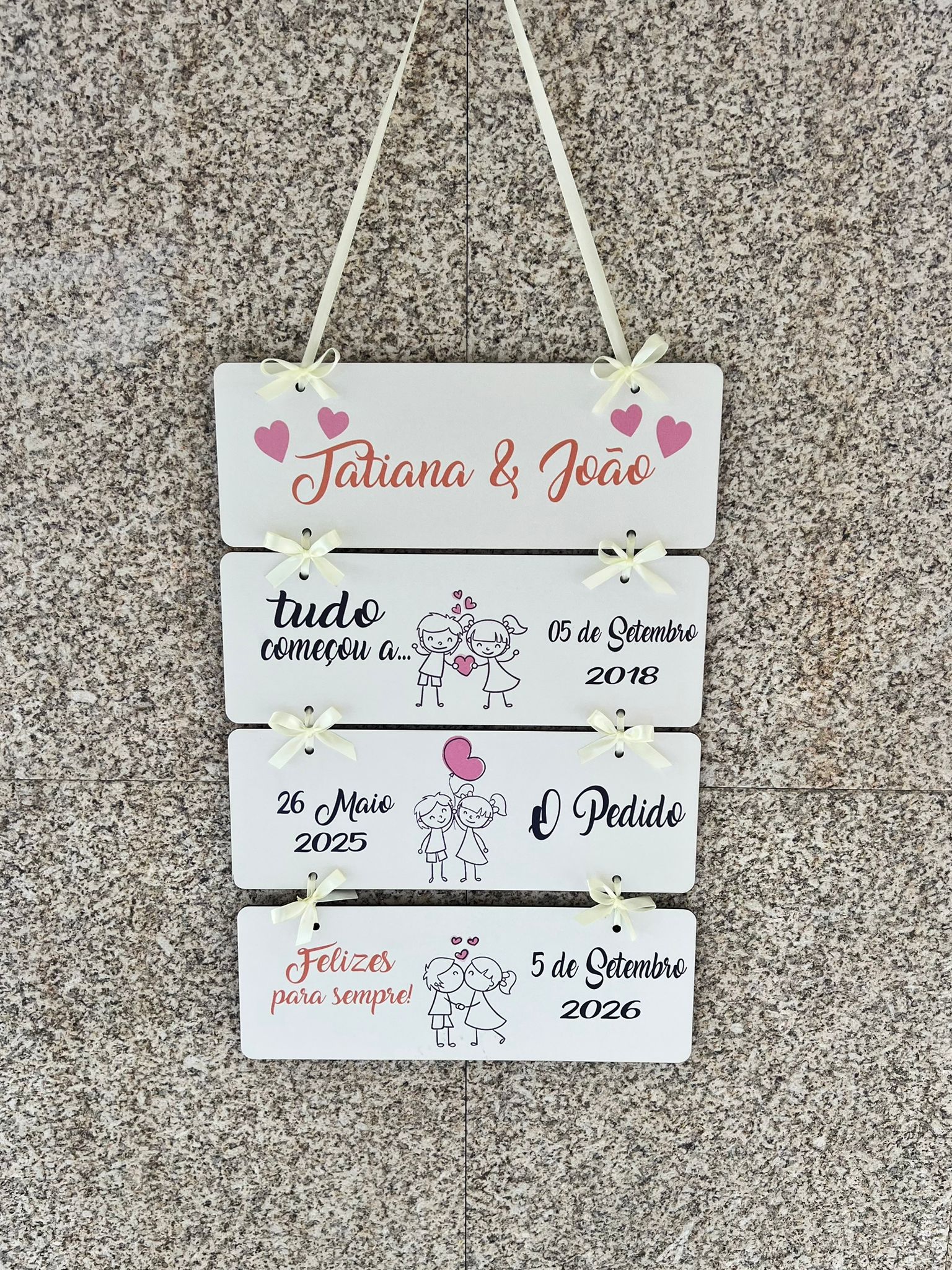 Marcadores de mesa personalizados para casamento