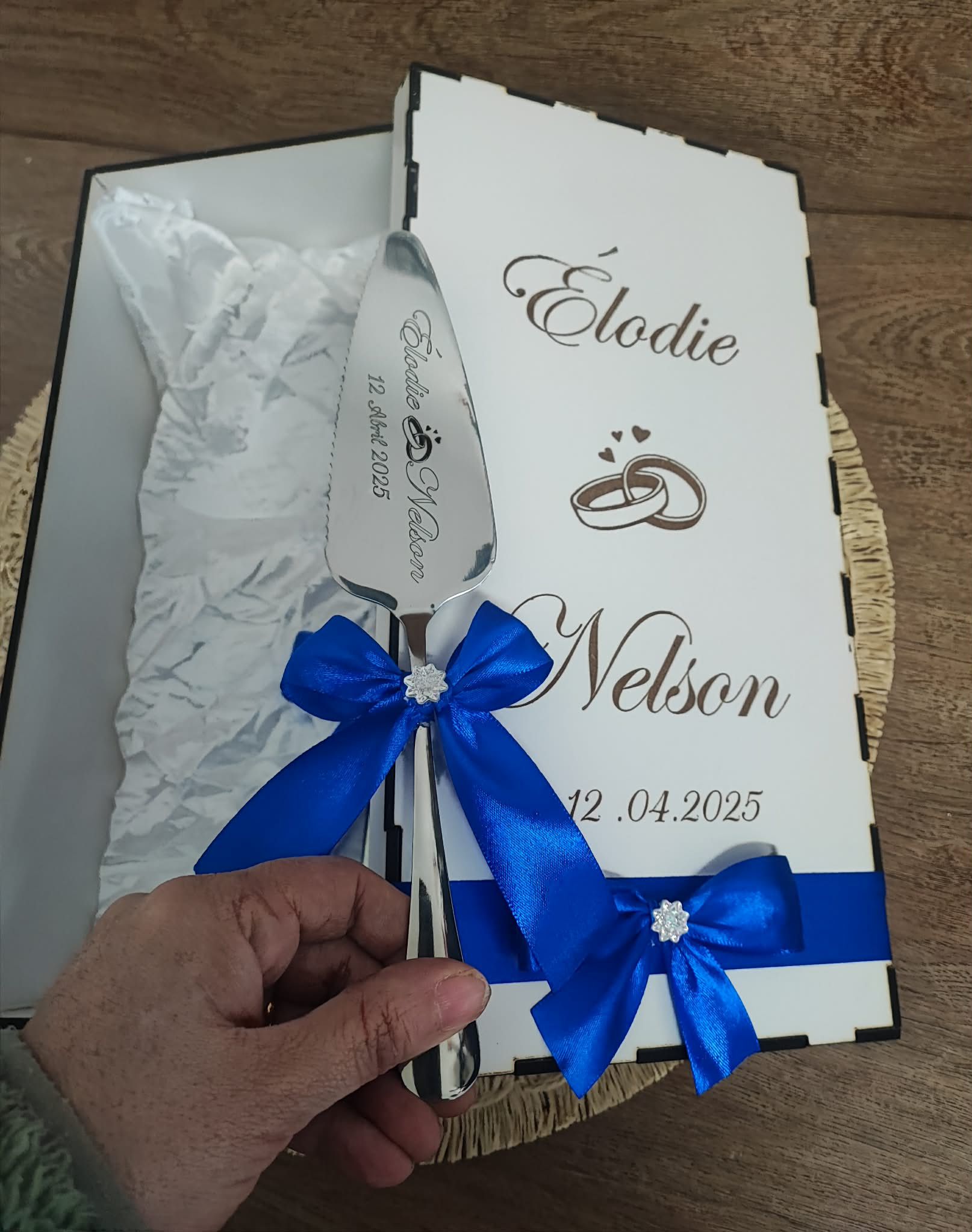 Caixa de flutes de honra para casamento