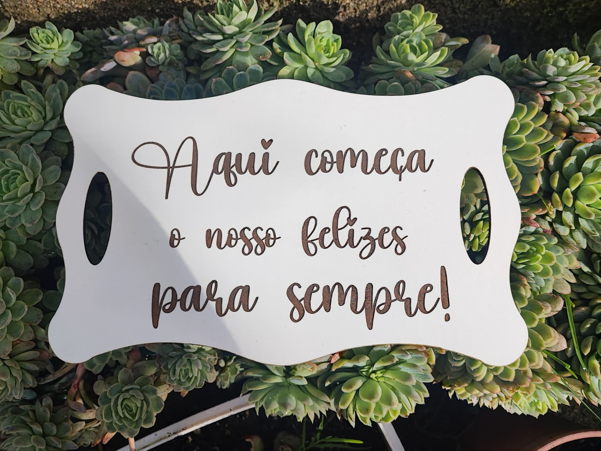 Placar 'Aqui começa o nosso felizes para sempre'
