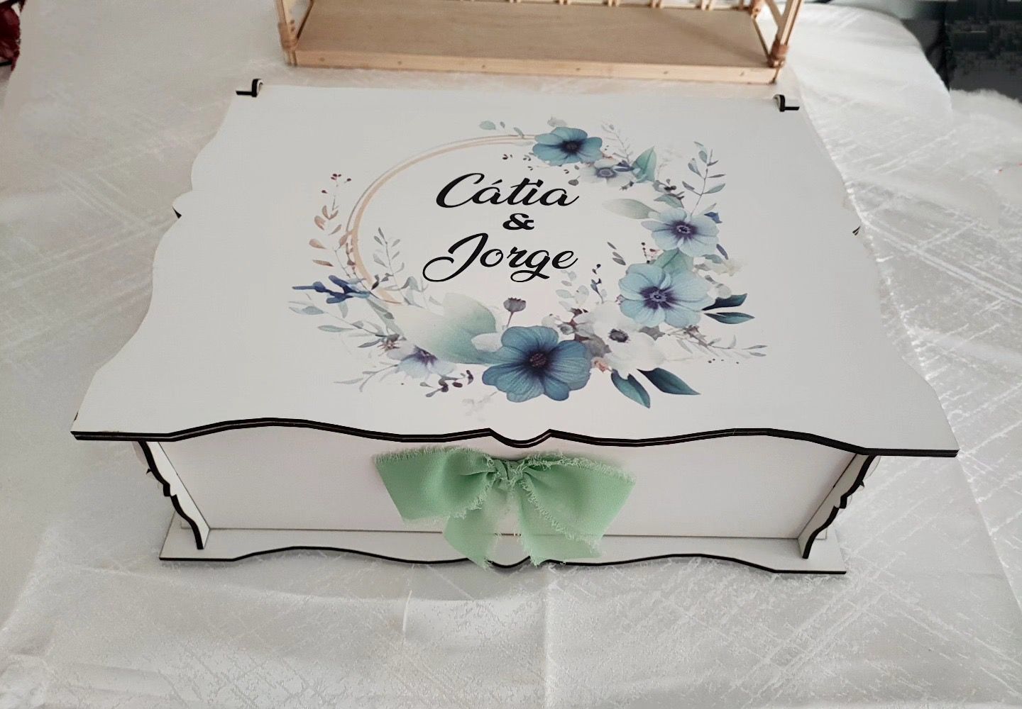 Caixa de flutes de honra para casamento