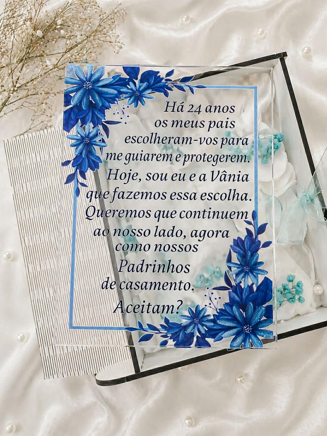 Peça personalizada para padrinhos de casamento
