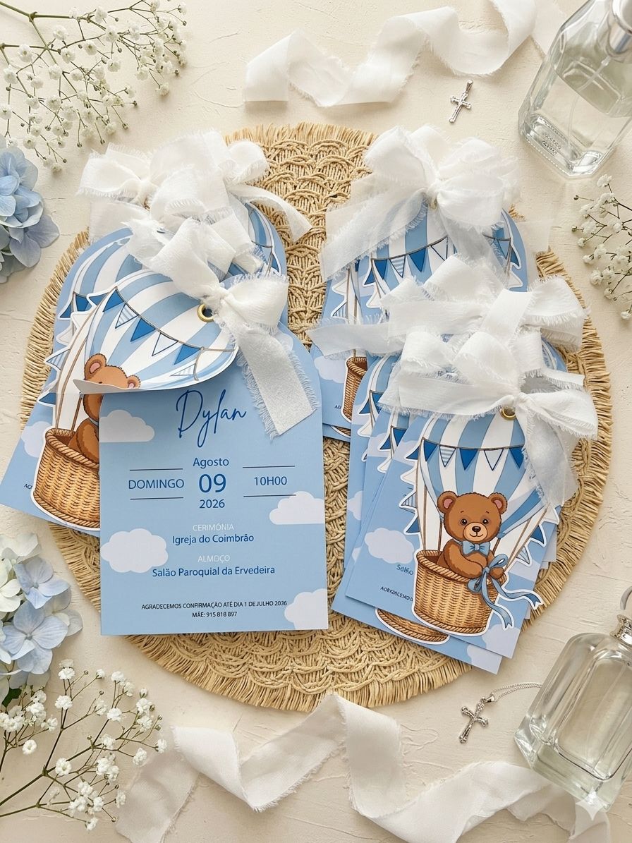 Convite de batizado personalizado