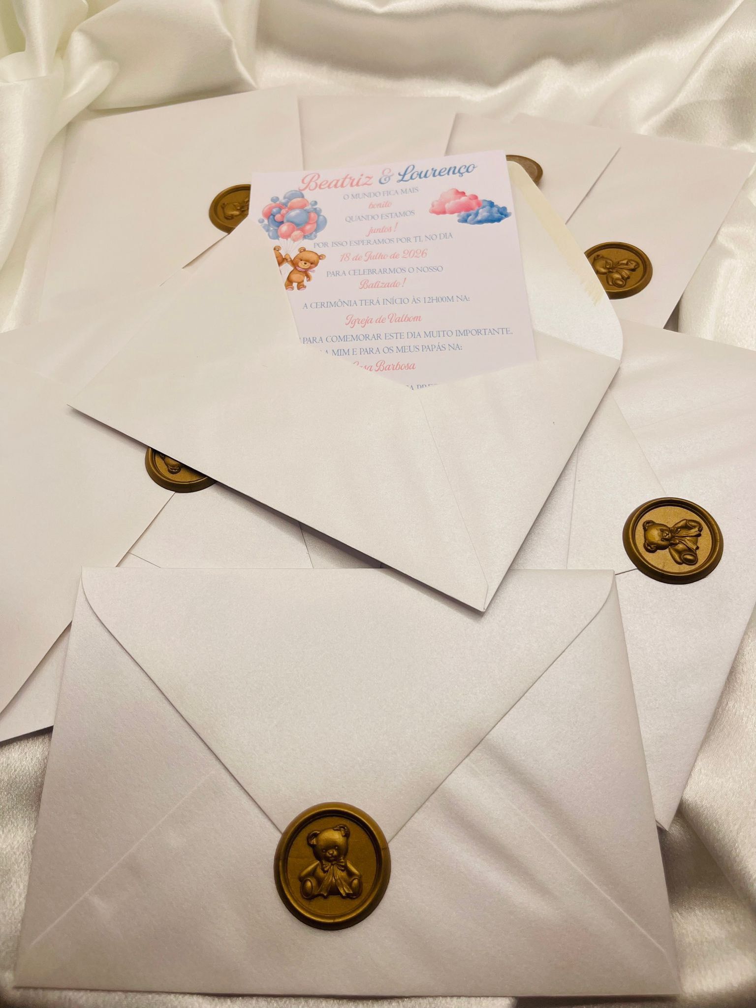 Convite de batizado personalizado