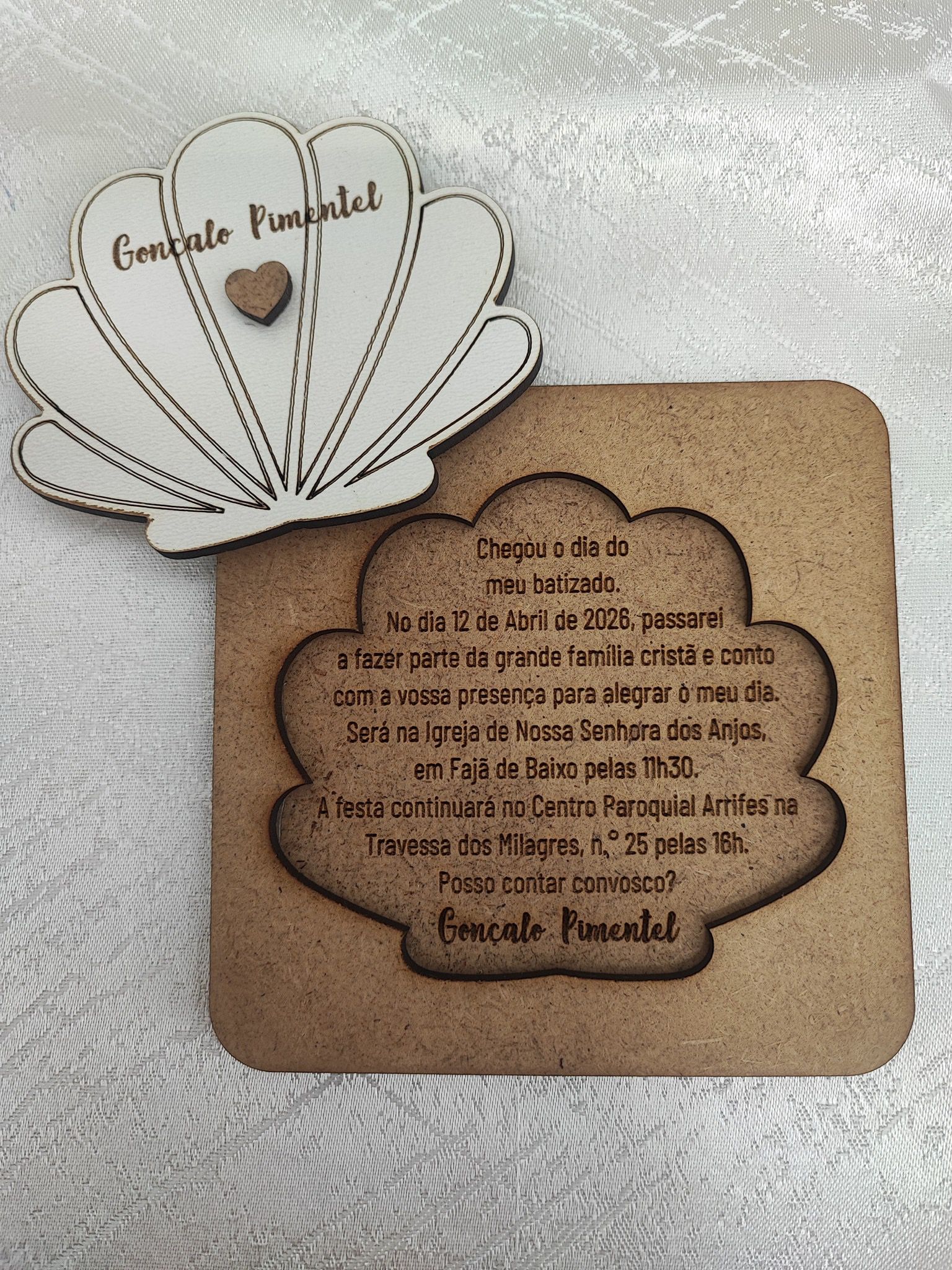 Convite de batizado personalizado