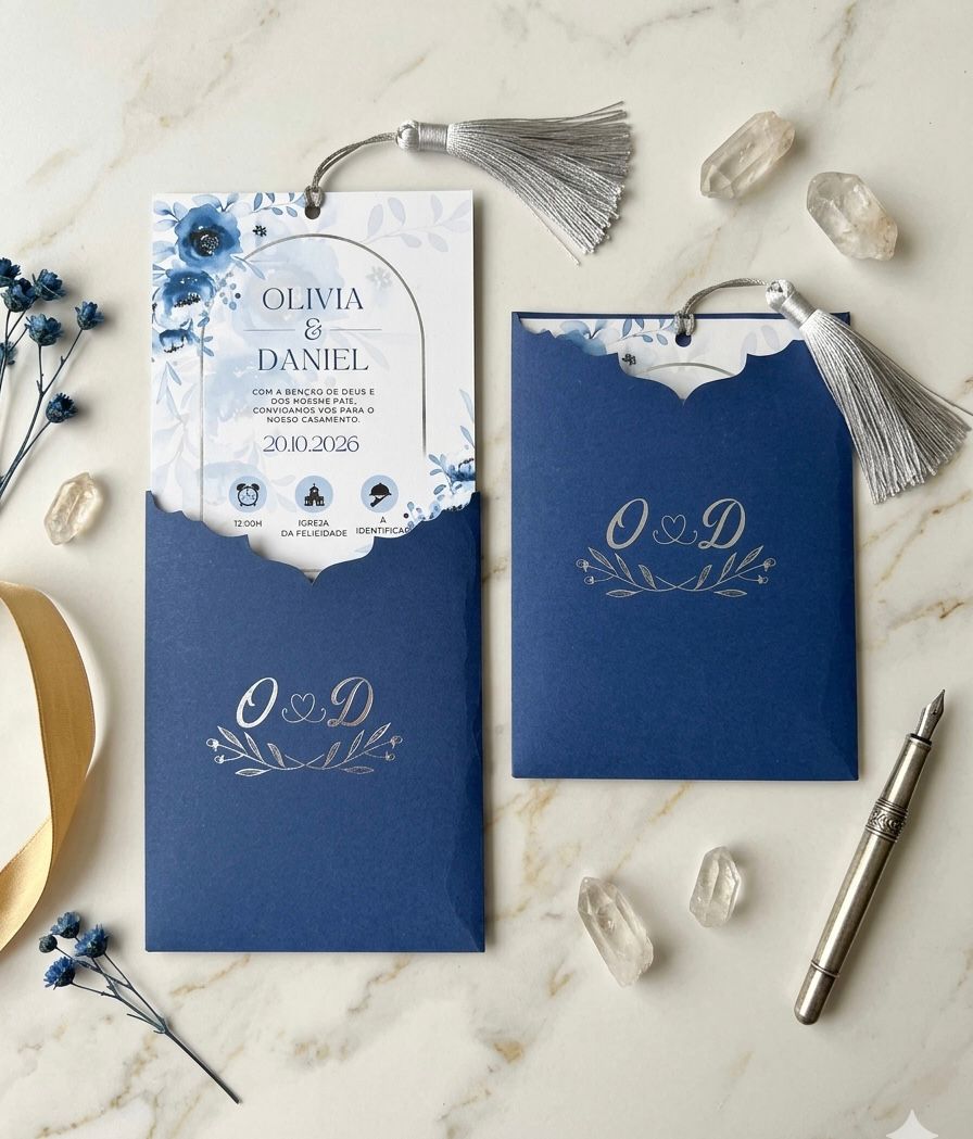 Convite de casamento personalizado
