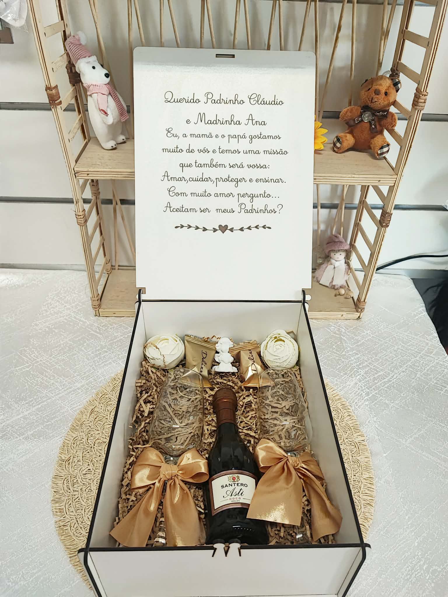 Convite para padrinhos de batizado