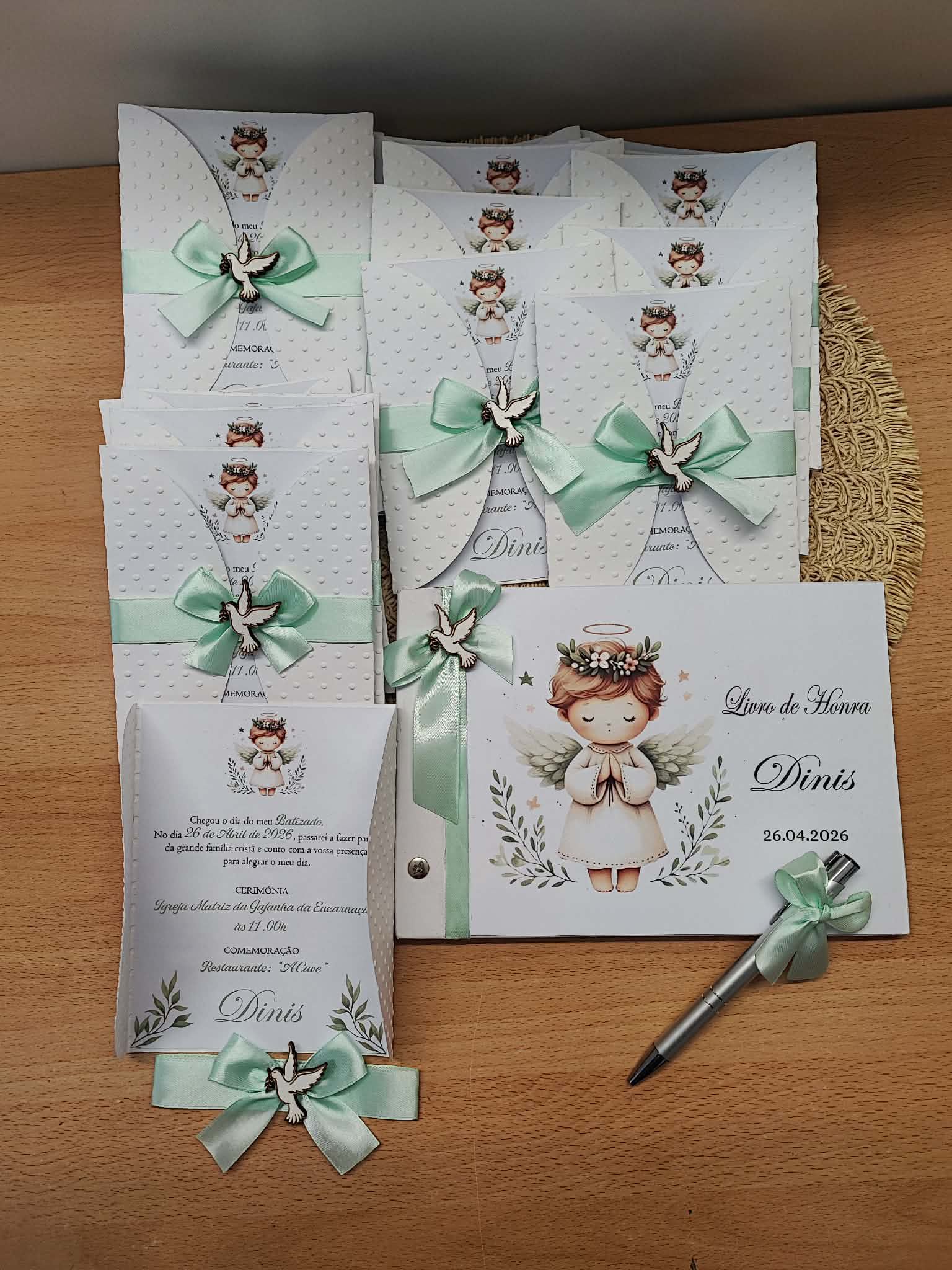 Livro de honra de batizado personalizado