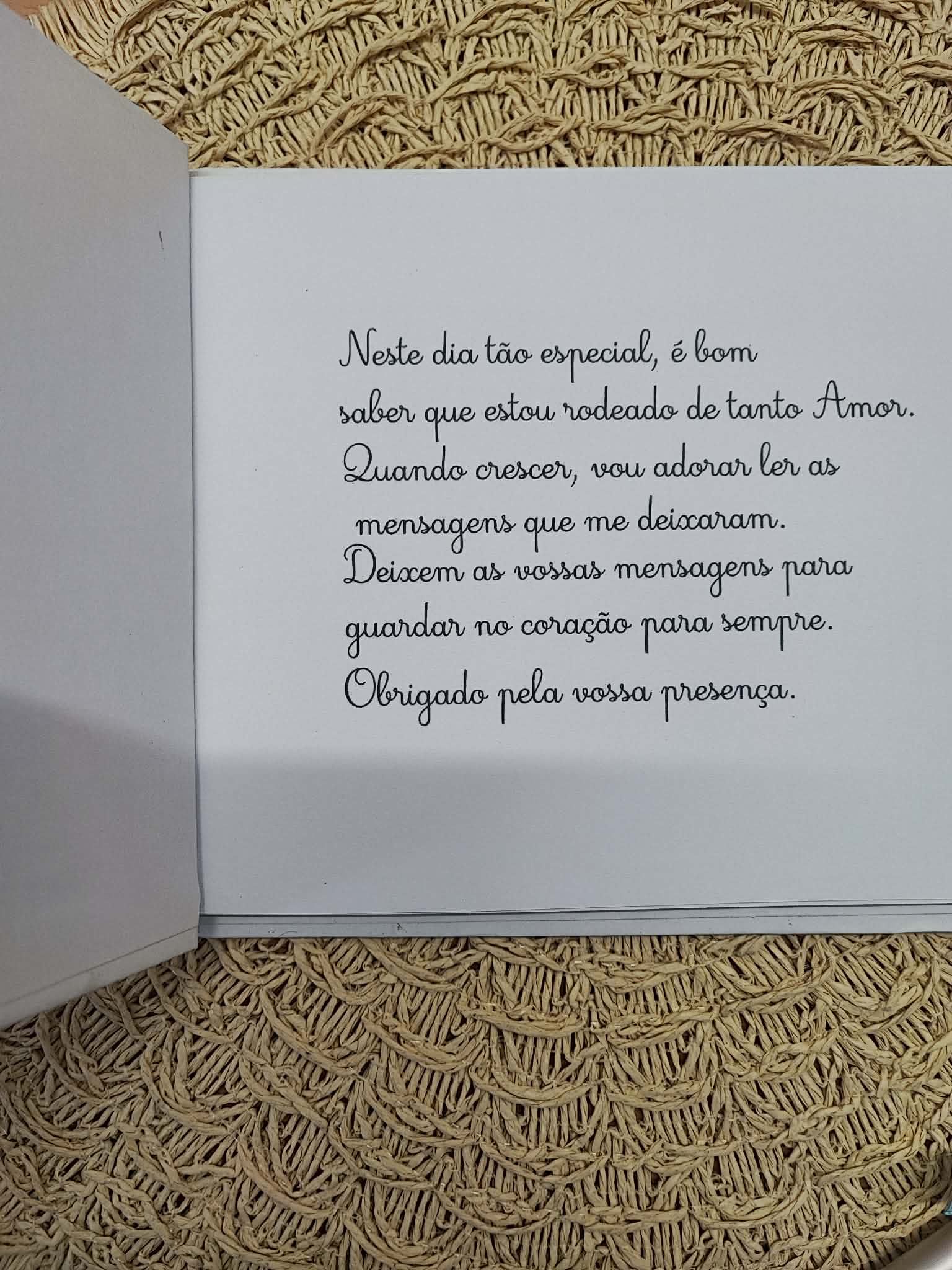 Livro de honra de batizado personalizado