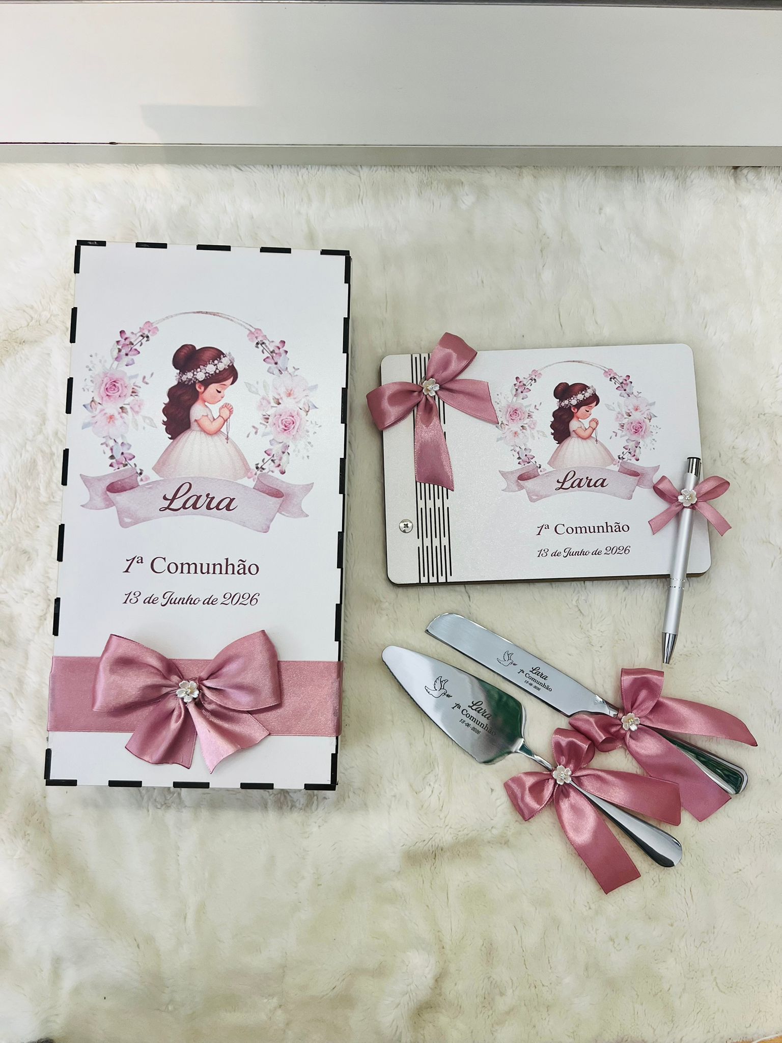 Livro de honra de Primeira Comunhão personalizado